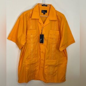 OMEGA FASHION MEN’S BUTTON FRONT SHIRT SZ L NWT